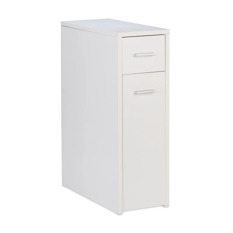 Armoire étroite à tiroirs pour coins 40 x 30 x 90 cm design pratique ambiance cosy en bois blanc 13_0008166
