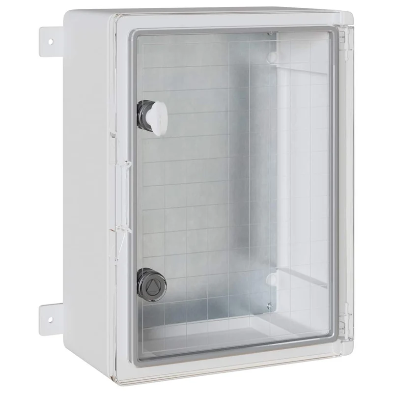 Armoire de contrôle moderne polyvalente rangement 30 x 16,5 x 40 cm en plastique gris 02_0058211