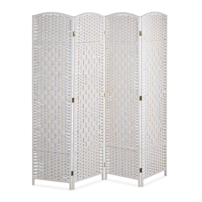 Paravent intérieur pliable 170 x 160 x 2 cm gain de place design contemporain en bois gris 13_0010022