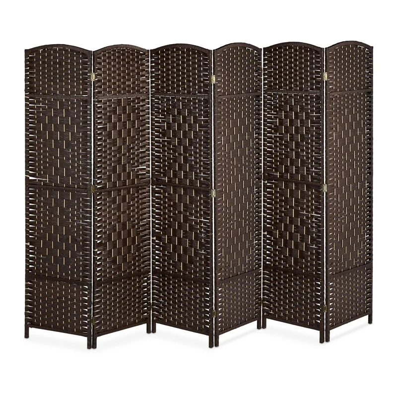 Paravent intérieur pliant 170 x 240 x 2 cm pratique pour salon chambre style élégant en bois noir 13_0010025