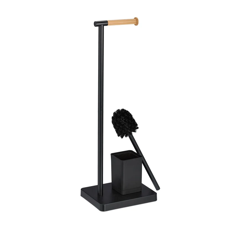 Serviteur WC à poser hygiénique 66,5 x 23 x 18 cm design moderne en acier inoxydable argenté 13_0015461