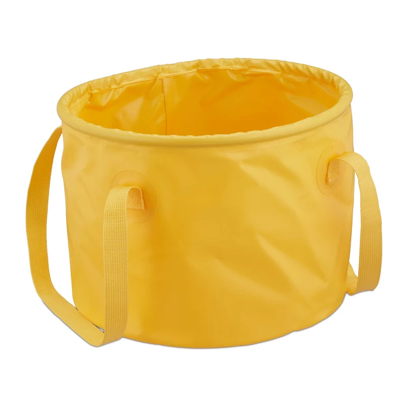 Seau pliable idéal camping pêche rangement facile 23 x 31 x 31 cm en PVC bleu 13_0015403