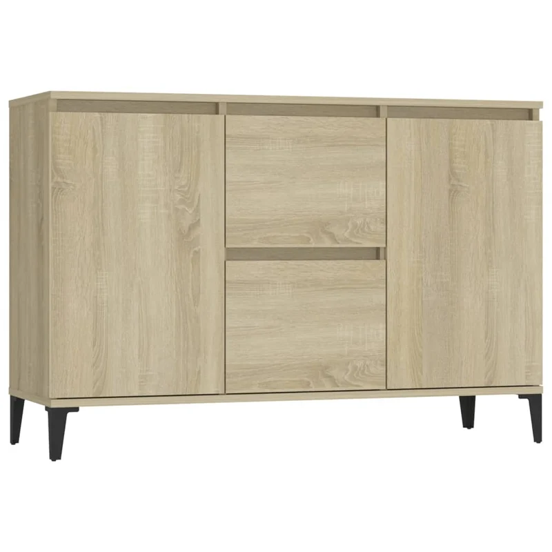 Buffet bahut commode armoire meuble de rangement organisateur cuisine salle de séjour salon sonoma 104 x 35 x 70 cm bois d'ingénierie marron 02_0031487