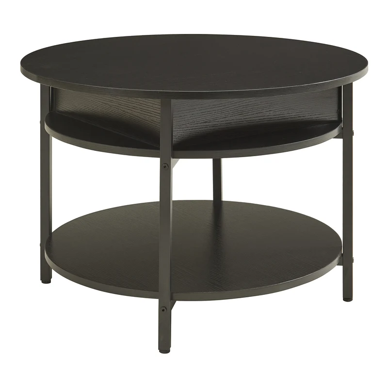 Table basse console d'appoint avec surface relevable noir 03_0010801