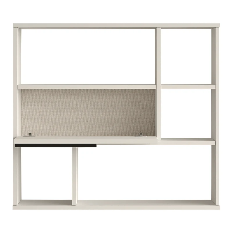 Étagère design intemporel salon chambre meuble de rangement murale 90 x 22 x 81 cm blanc noir 03_0011301