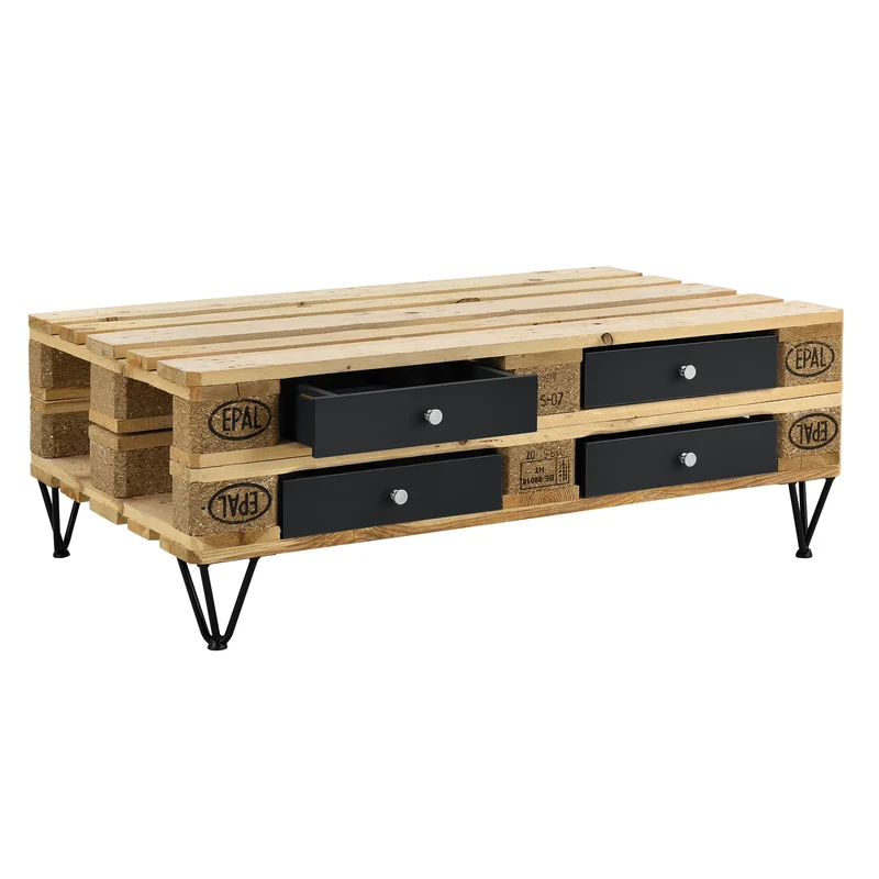 Tiroir pour meuble de palette MDF noir 03_0011350