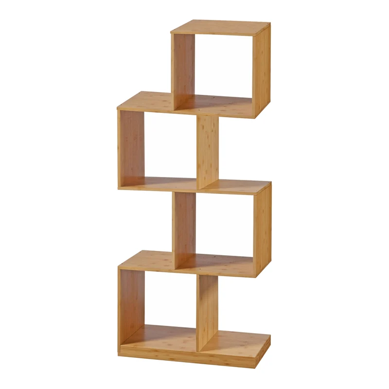 Bibliothèque à 4 niveaux bambou 130 x 55 x 30 cm naturel 03_0008988