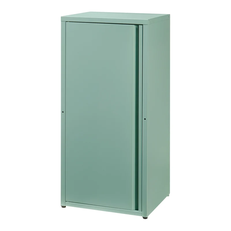 Armoire étagère meuble de rangement métallique acier 88 x 40 x 35 cm vert menthe 03_0008909