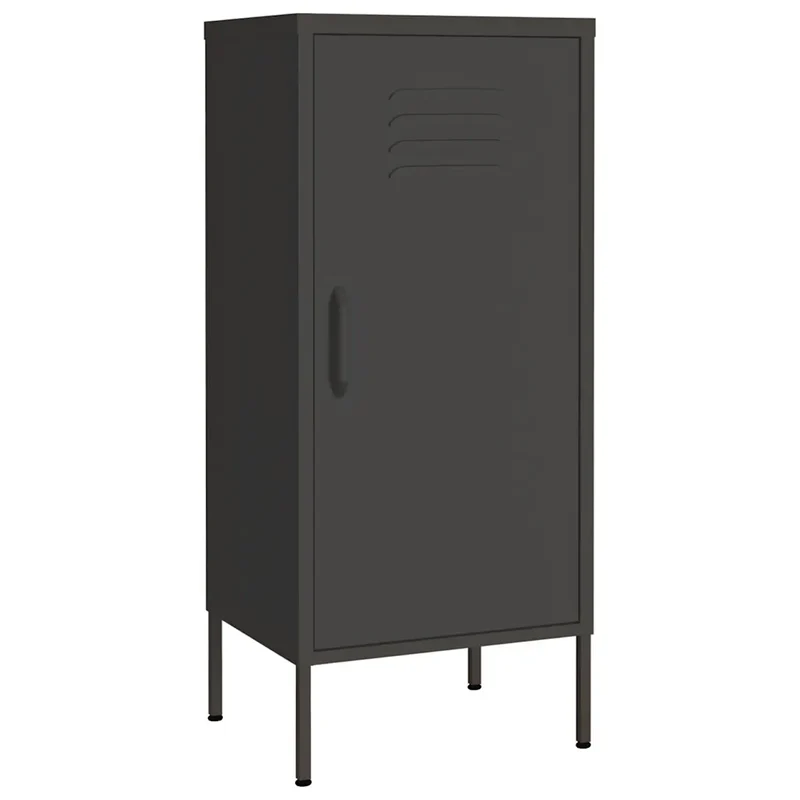 Armoire de rangement anthracite 42,5 x 35 x 101,5 cm avec 2 étagères réglables durable style moderne en acier anthracite 02_0046881