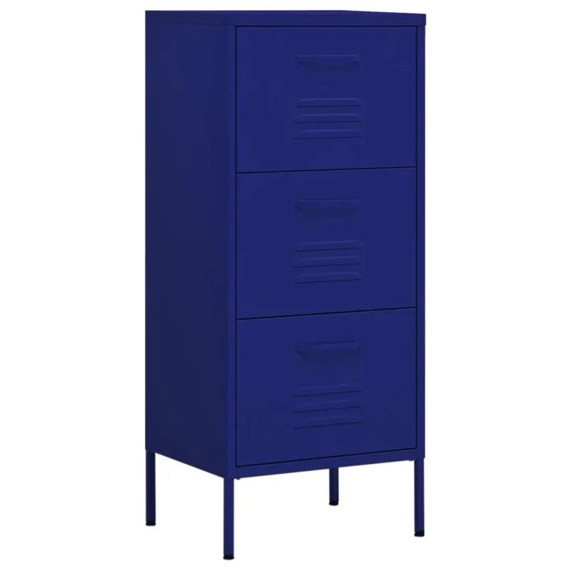 Armoire de rangement bleu marine 42,5 x 35 x 101,5 cm avec tiroirs en acier 02_0046869
