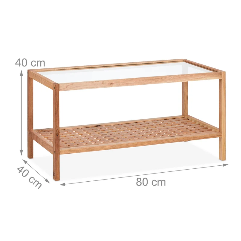 Table d'appoint moderne avec 2 niveaux pour rangement salon chambre 45 x 30 x 70 cm en bois noir 13_0014436