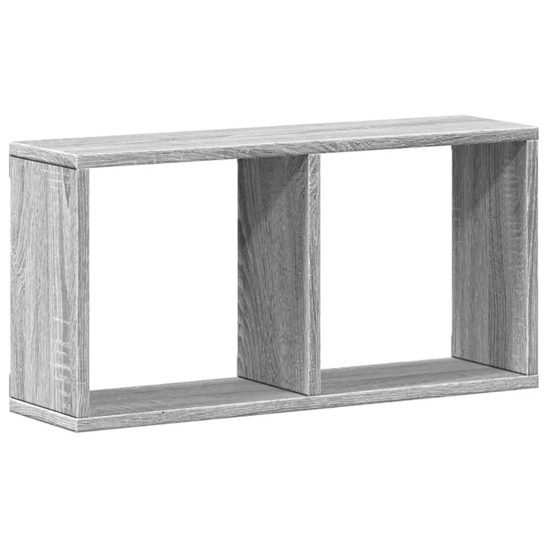 Armoire murale flottante moderne gain de place rangement 60 x 16 x 30 cm en bois d'ingénierie gris 02_0050600