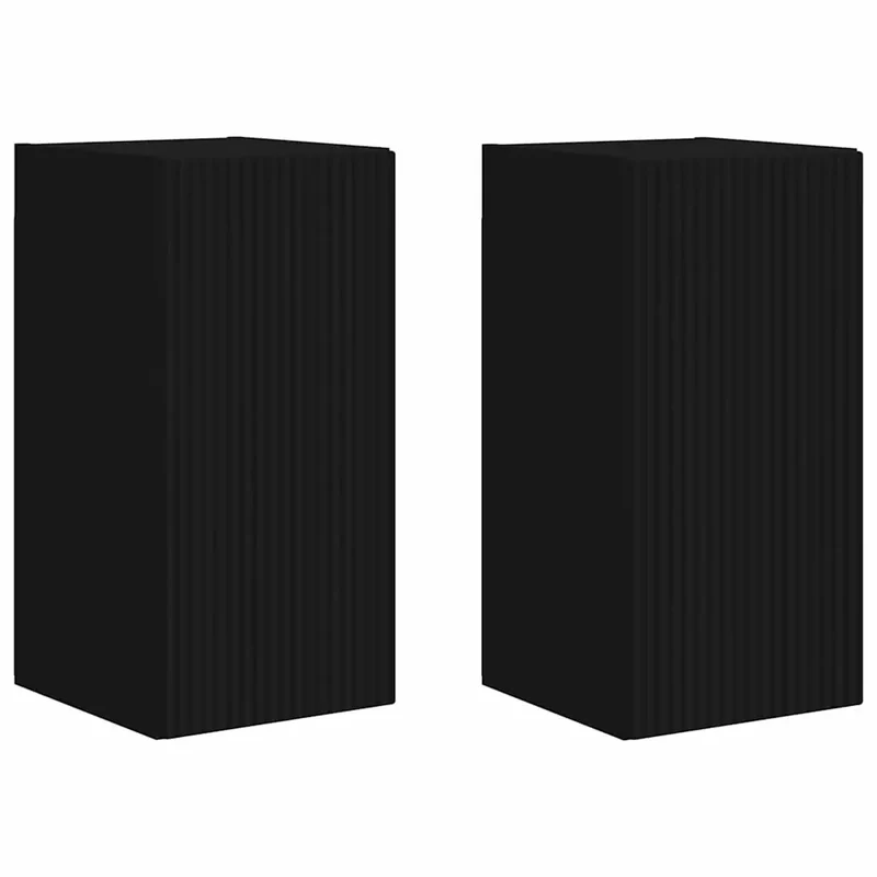 Meuble TV mural moderne 30 x 31 x 60 cm style minimaliste rangement pratique en bois d'ingénierie noir 02_0054952