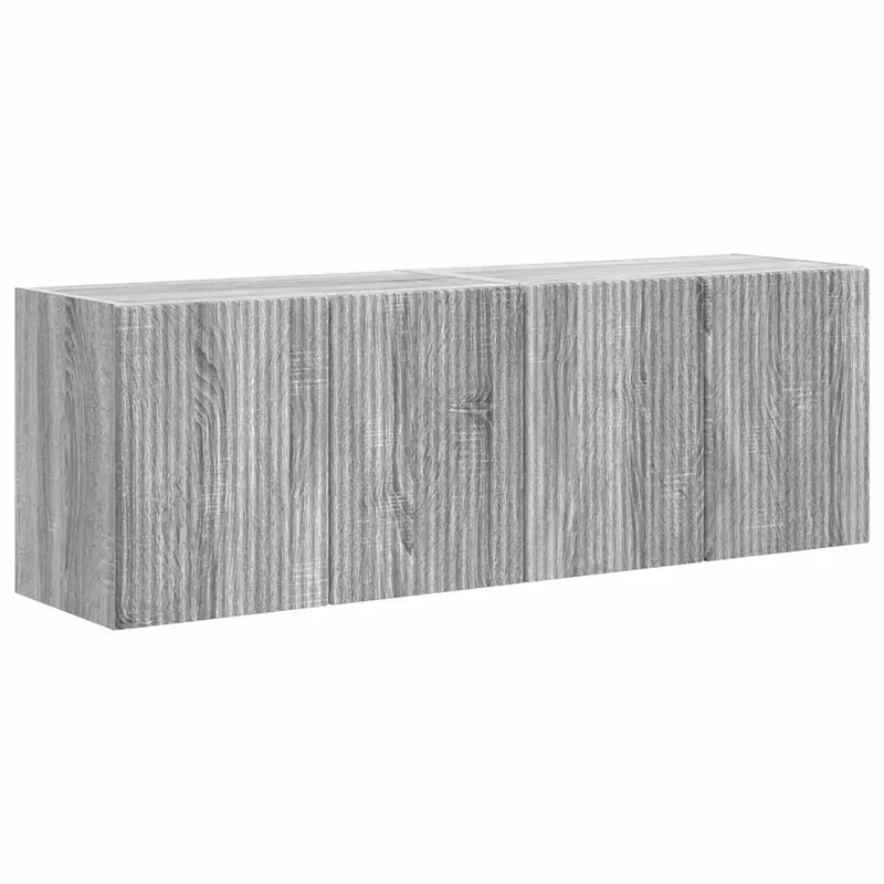 Meuble TV mural design contemporain 59,5 x 31 x 40 cm rangement pratique en bois gris sonoma 02_0055016