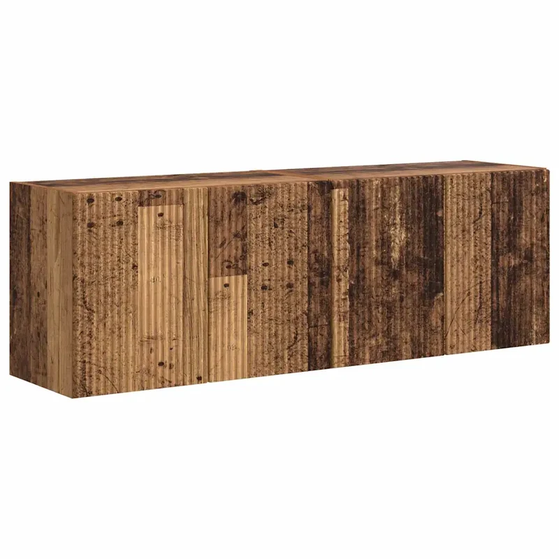 Meuble TV mural rectangulaire moderne 59,5 x 31 x 40 cm rangement optimisé en bois d'ingénierie ancien 02_0055018