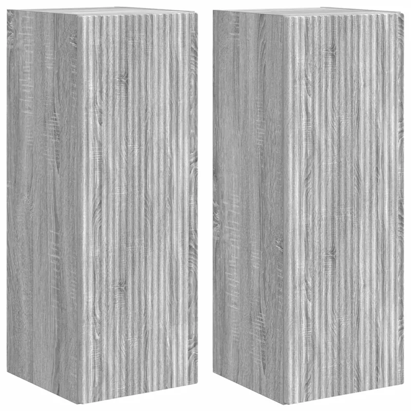 Meuble TV mural moderne 30 x 31 x 80 cm avec rangement efficace design minimaliste en bois gris sonoma 02_0054980