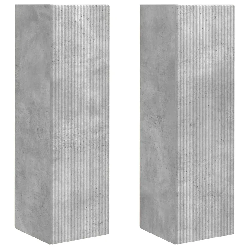 Meuble TV mural moderne minimaliste finition béton 30 x 31 x 100 cm en bois d'ingénierie gris 02_0054992
