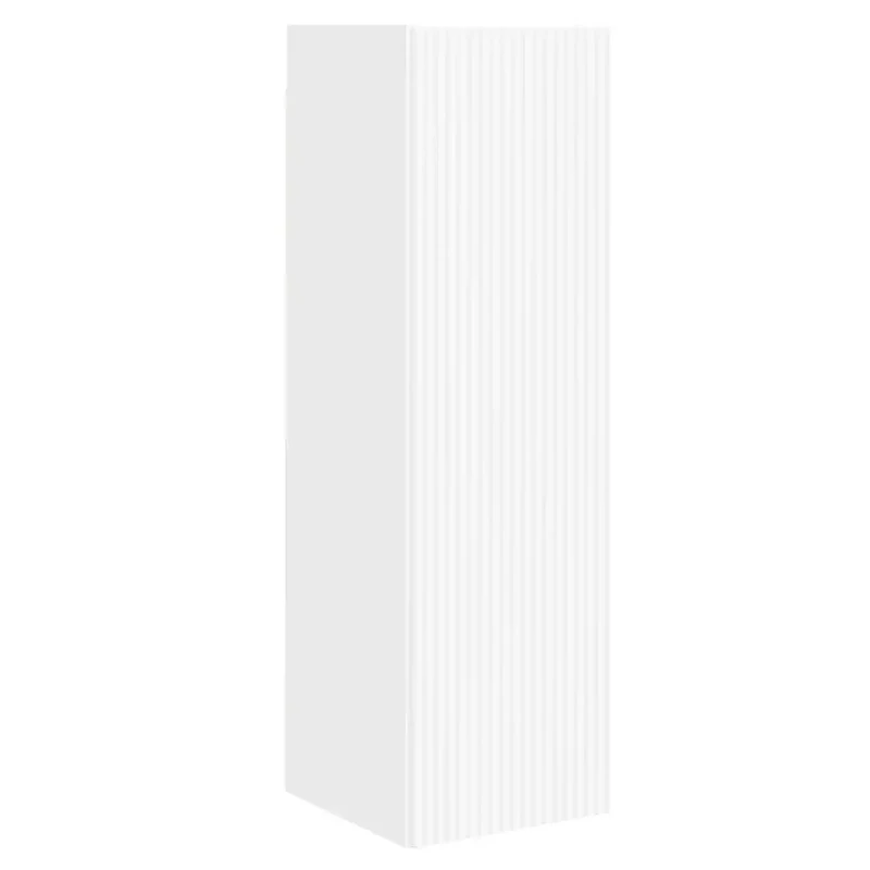 Meuble TV mural moderne minimaliste 30 x 31 x 100 cm avec rangement pratique en bois d'ingénierie blanc 02_0054985