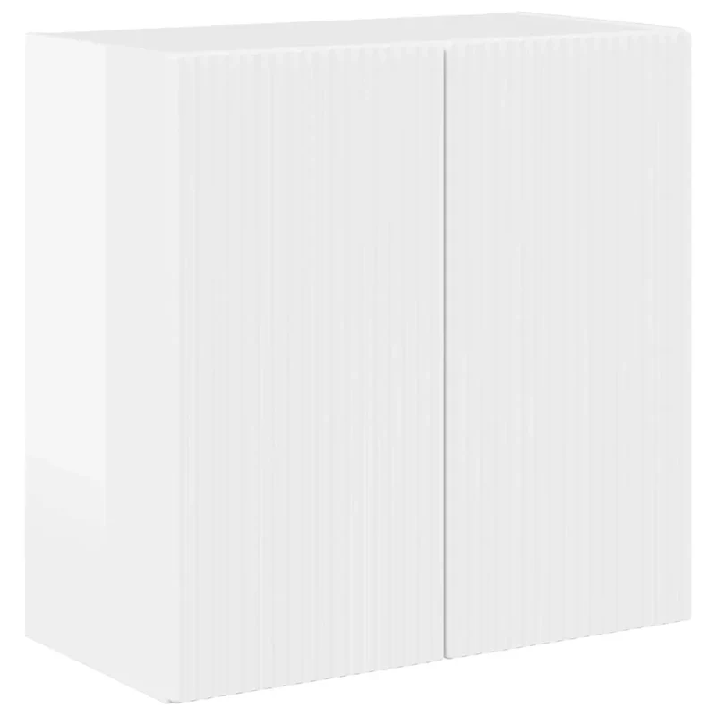Meuble TV mural rectangulaire minimaliste avec rangement optimisé 59,5 x 31 x 60 cm en bois blanc brillant 02_0055025