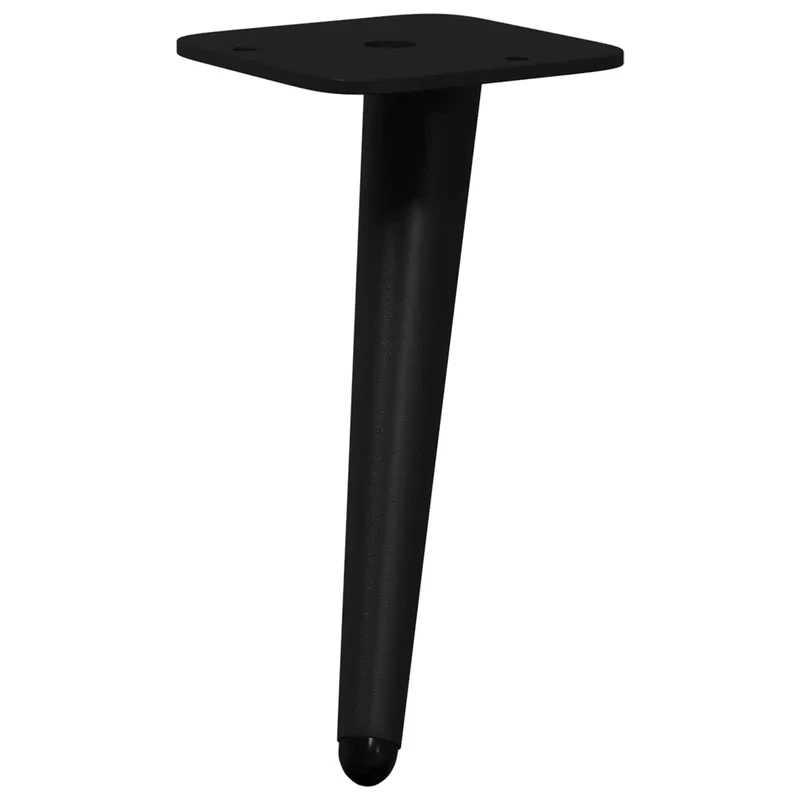 Lot de 2 pieds de support modernes design effilé 56 x 56 x 100 mm en fer noir 02_0051983