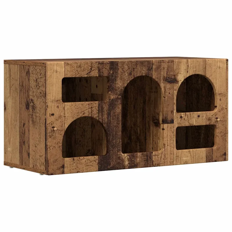 Meuble TV en bois ancien moderne minimaliste chambre salon 80 x 35 x 40 cm en bois d'ingénierie ancien 02_0054771
