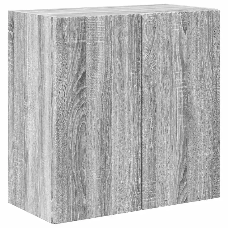 Meuble TV mural rectangulaire minimaliste rangement 59,5 x 31 x 60 cm en bois d'ingénierie gris sonoma 02_0055027