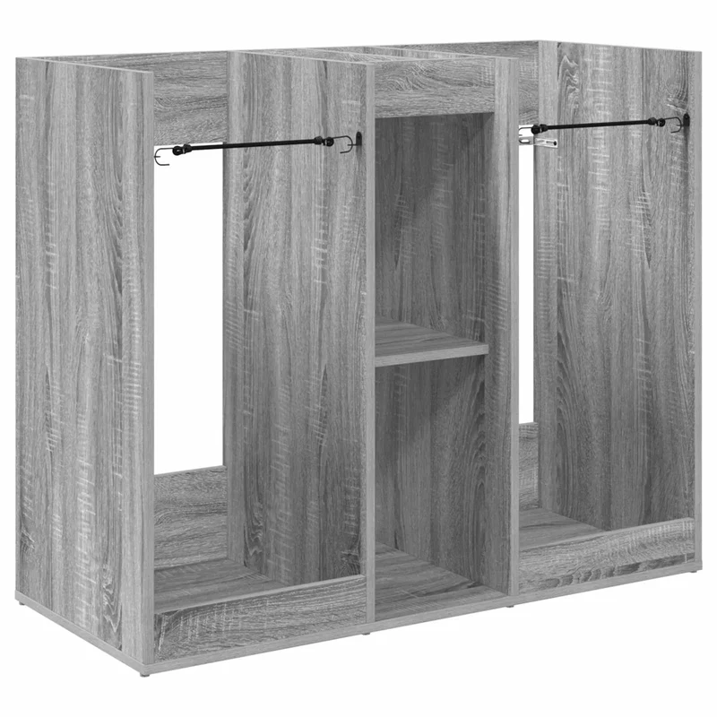 Armoire de rangement moderne intérieure 102 x 45 x 85 cm grand espace de stockage finition élégante en bois gris sonoma 02_0055061