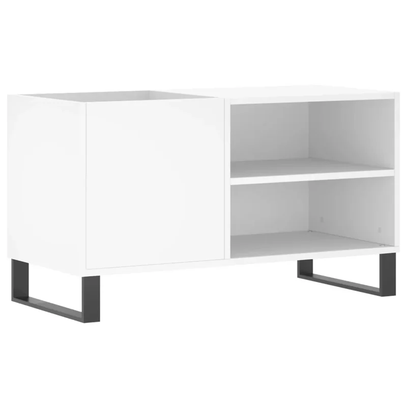 Armoire à disques pratique style industriel 85 x 38 x 48 cm en bois d'ingénierie blanc 02_0049115