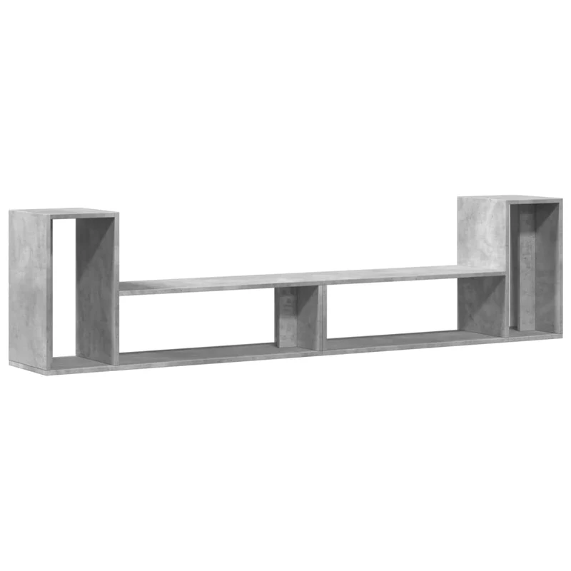 Meubles TV multimédia étagère télévision buffet téléviseur salle à manger salon chambre 2 pièces 100 x 30 x 50 cm bois d'ingénierie gris 02_0028523