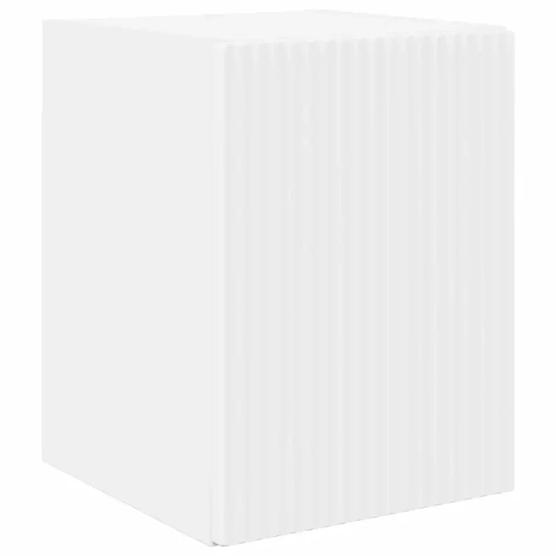 Meuble TV mural minimaliste moderne 30 x 31 x 40 cm avec rangement élégant en bois d'ingénierie blanc 02_0054935