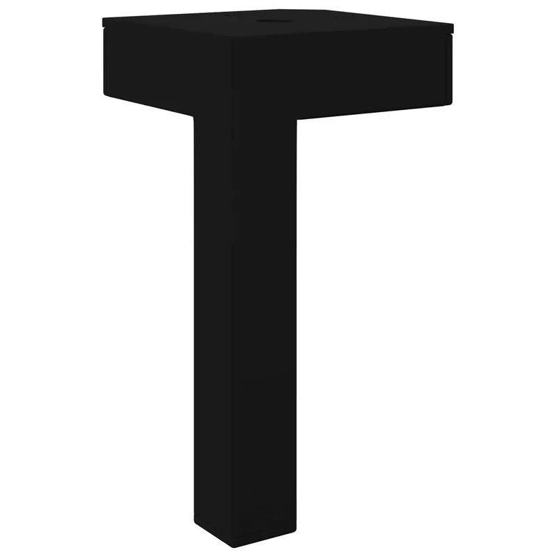 Lot de 2 pieds debout modernes design épuré polyvalents 57 x 57 x 100 mm en fer noir 02_0051987