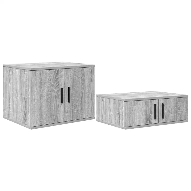 Armoire de rangement moderne 118 x 41 x 40 cm flexible et durable design minimaliste en bois d'ingénierie gris sonoma 02_0052115