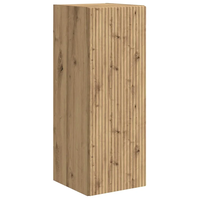 Meuble TV mural moderne 30 x 31 x 80 cm avec rangement pratique style minimaliste en bois d'ingénierie chêne artisan 02_0054983