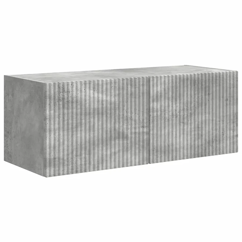 Meuble TV mural moderne pratique avec étagères murales 78,5 x 31 x 29,5 cm en bois d'ingénierie béton 02_0054905