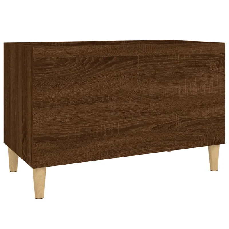 Armoire à disques moderne rangement 74,5 x 38 x 48 cm en bois d'ingénierie chêne marron 02_0049206