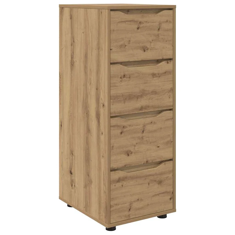 Armoire de rangement moderne avec tiroirs 40 x 48 x 105 cm en bois d'ingénierie chêne artisanal 02_0054660