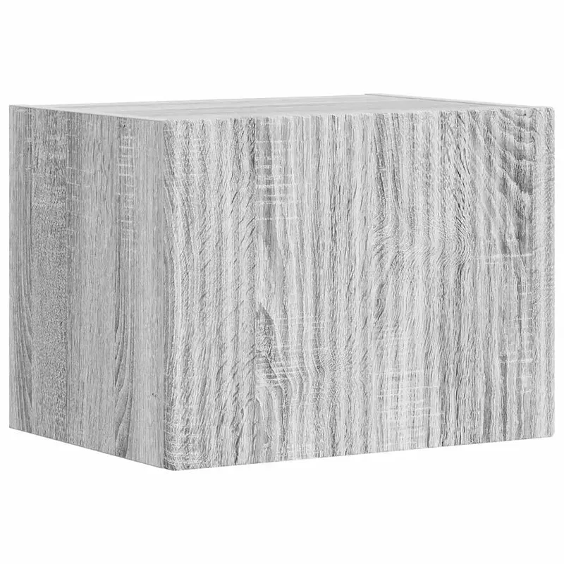 Meuble TV mural moderne avec étagère gain de place 60 x 31 x 29 cm en bois d'ingénierie gris sonoma 02_0054881