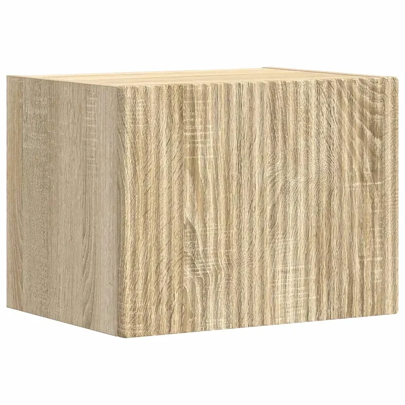 Meuble TV mural moderne avec étagère et porte pivotante 60 x 31 x 29 cm en bois d'ingénierie sonoma 02_0054873