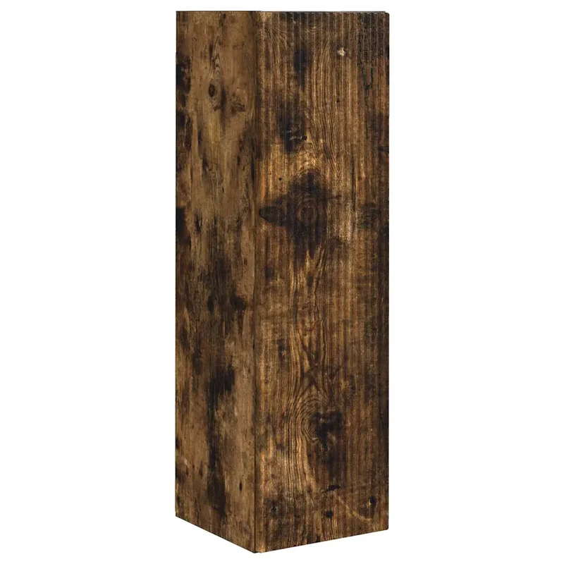 Meuble TV mural moderne avec rangements pratiques 30 x 31 x 100 cm en bois d'ingénierie chêne fumé 02_0054995