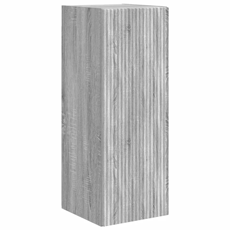 Meuble TV mural moderne gain de place rangement 30 x 31 x 80 cm en bois d'ingénierie gris sonoma 02_0054979