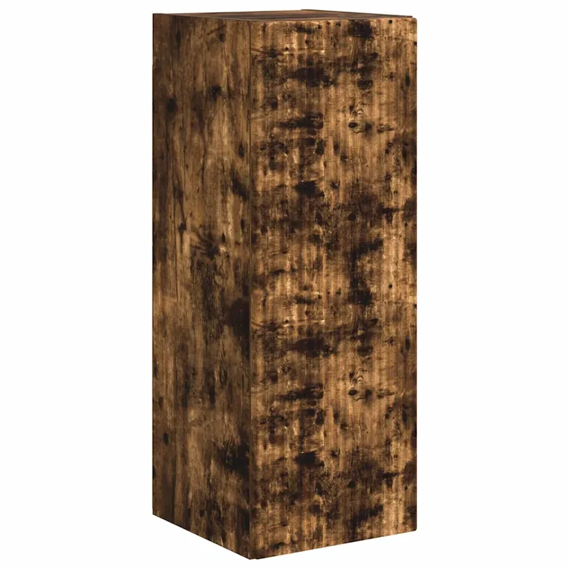 Meuble TV mural moderne minimaliste 30 x 31 x 80 cm rangement discret en bois d'ingénierie chêne fumé 02_0054977