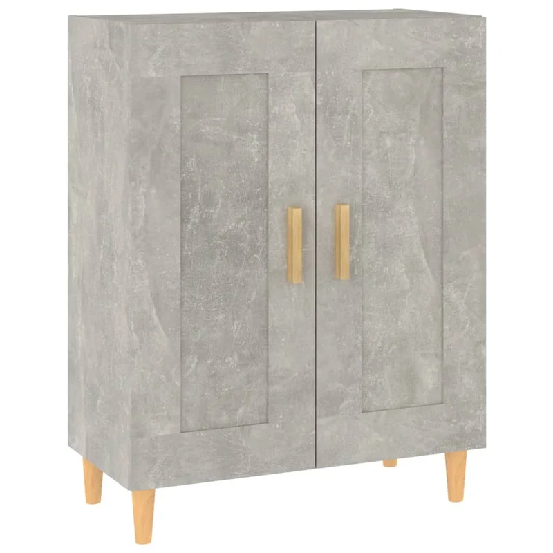 Buffet bahut commode armoire meuble de rangement organisateur cuisine salle de séjour salon 69,5 x 34 x 90 cm bois d'ingénierie gris 02_0032005