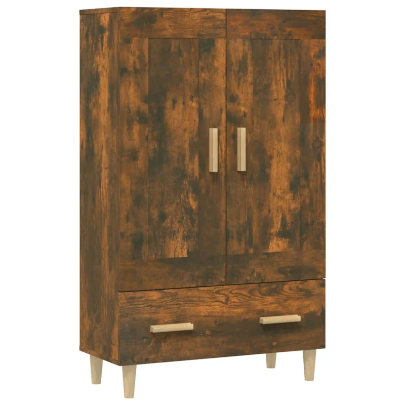 Buffet bahut commode armoire meuble de rangement organisateur cuisine salle de séjour salon haut 70 x 31 x 115 cm bois d'ingénierie marron 02_0033551