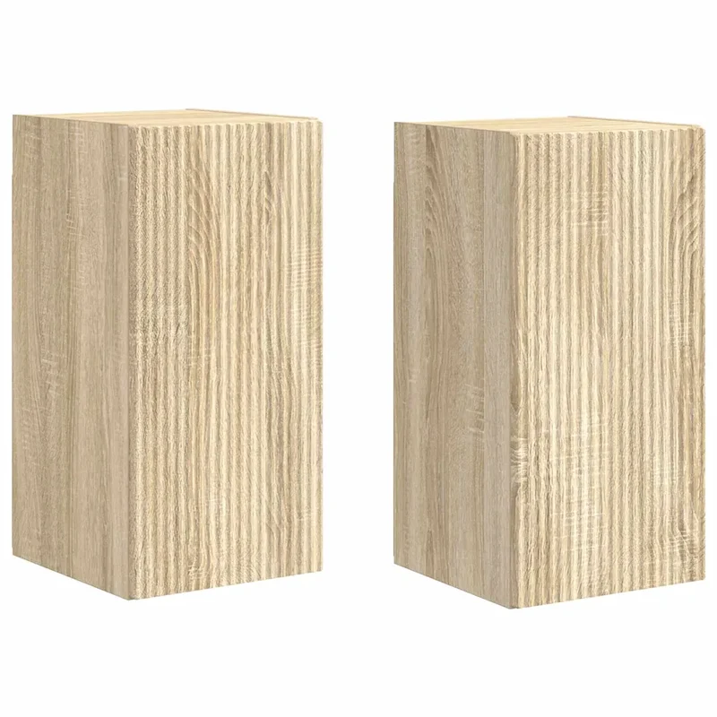 Meuble TV mural moderne 30 x 31 x 60 cm rangements pratiques design épuré en bois d'ingénierie sonoma 02_0054954
