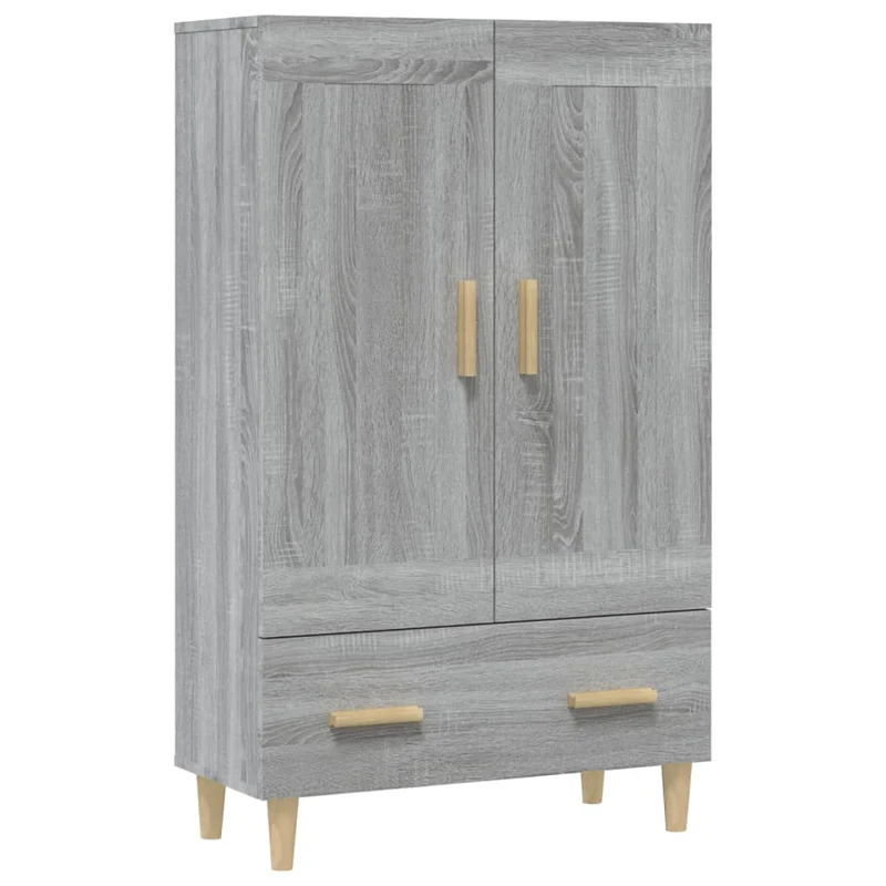 Buffet bahut commode armoire meuble de rangement organisateur cuisine salle de séjour salon sonoma 70 x 31 x 115 cm bois d'ingénierie gris 02_0036507