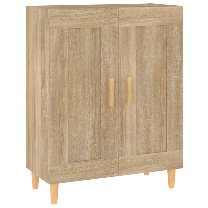 Buffet bahut commode armoire meuble de rangement organisateur cuisine salle de séjour salon sonoma 69,5 x 34 x 90 cm bois d'ingénierie marron 02_0031642