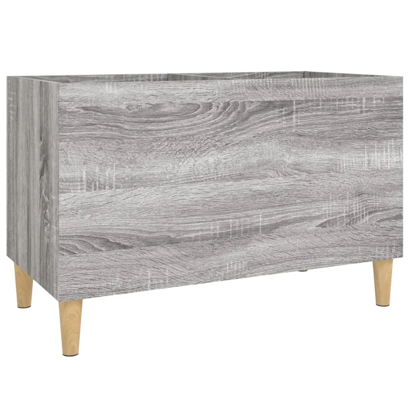 Armoire à disques pratique rangement bureau 74,5 x 38 x 48 cm en bois d'ingénierie gris 02_0049205