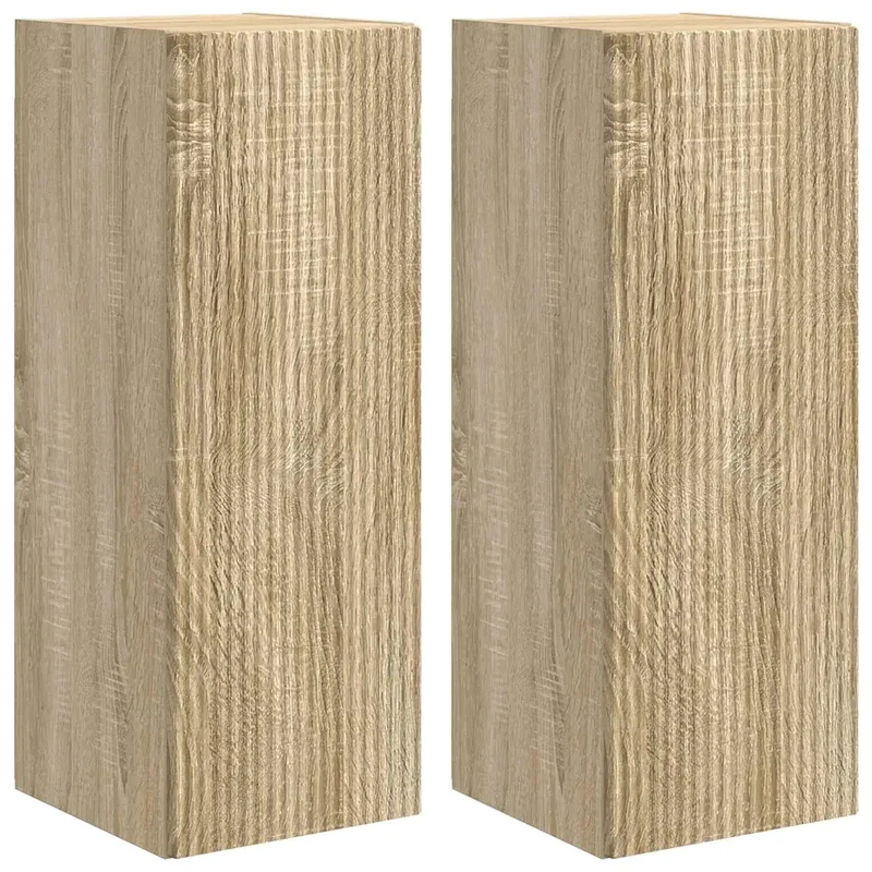 Meuble TV mural moderne 30 x 31 x 80 cm avec rangements élégants minimaliste en bois d'ingénierie sonoma 02_0054972