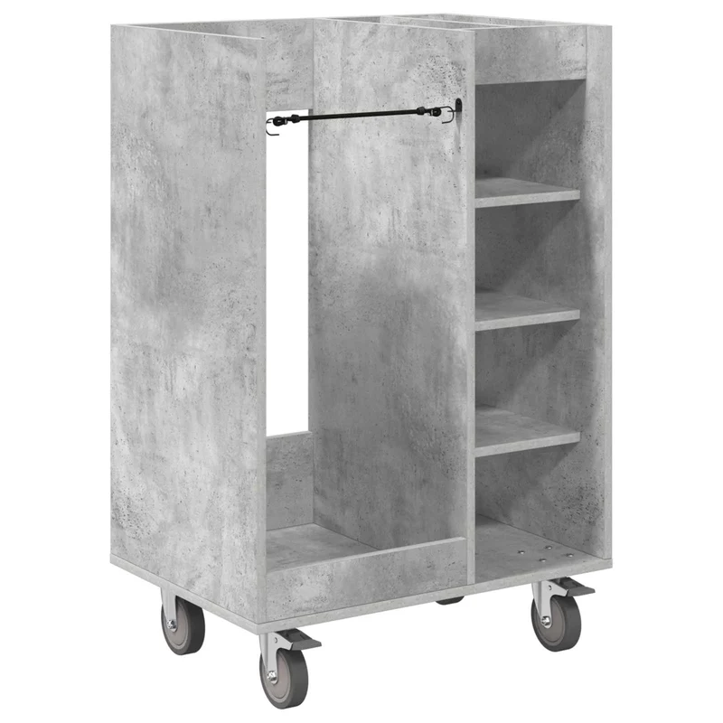 Armoire de golf moderne avec grande capacité de rangement 65 x 45 x 98 cm en bois gris béton 02_0055052