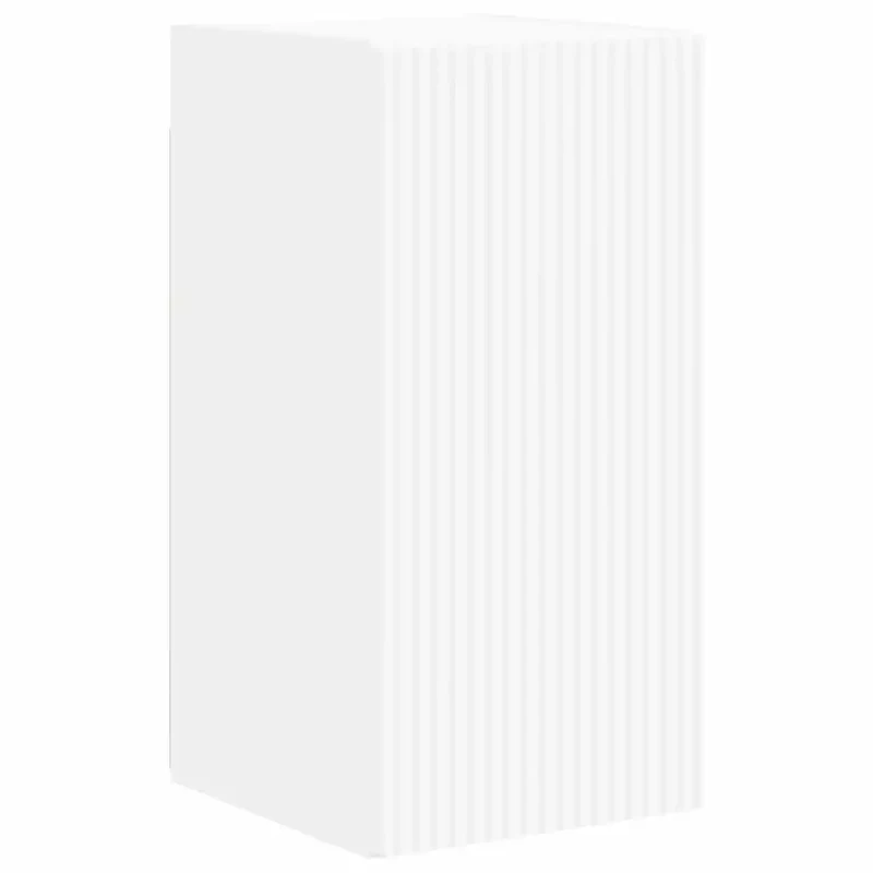 Meuble TV mural moderne rangement pratique 30 x 31 x 60 cm en bois d'ingénierie blanc 02_0054949
